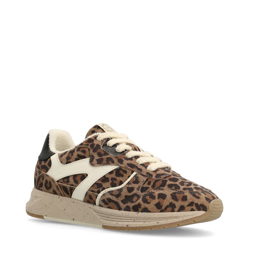 Manfield Suède leopard sneakers