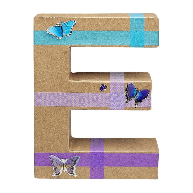 Kartonnen letter E