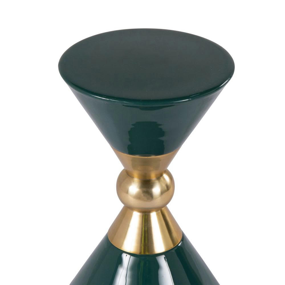 - Déco à poser petits triangles superposés vert et doré