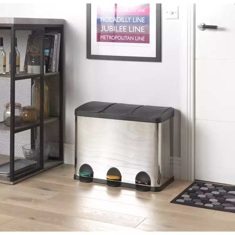 Habitat 45 Litre Triple Compartment Recycling Bin