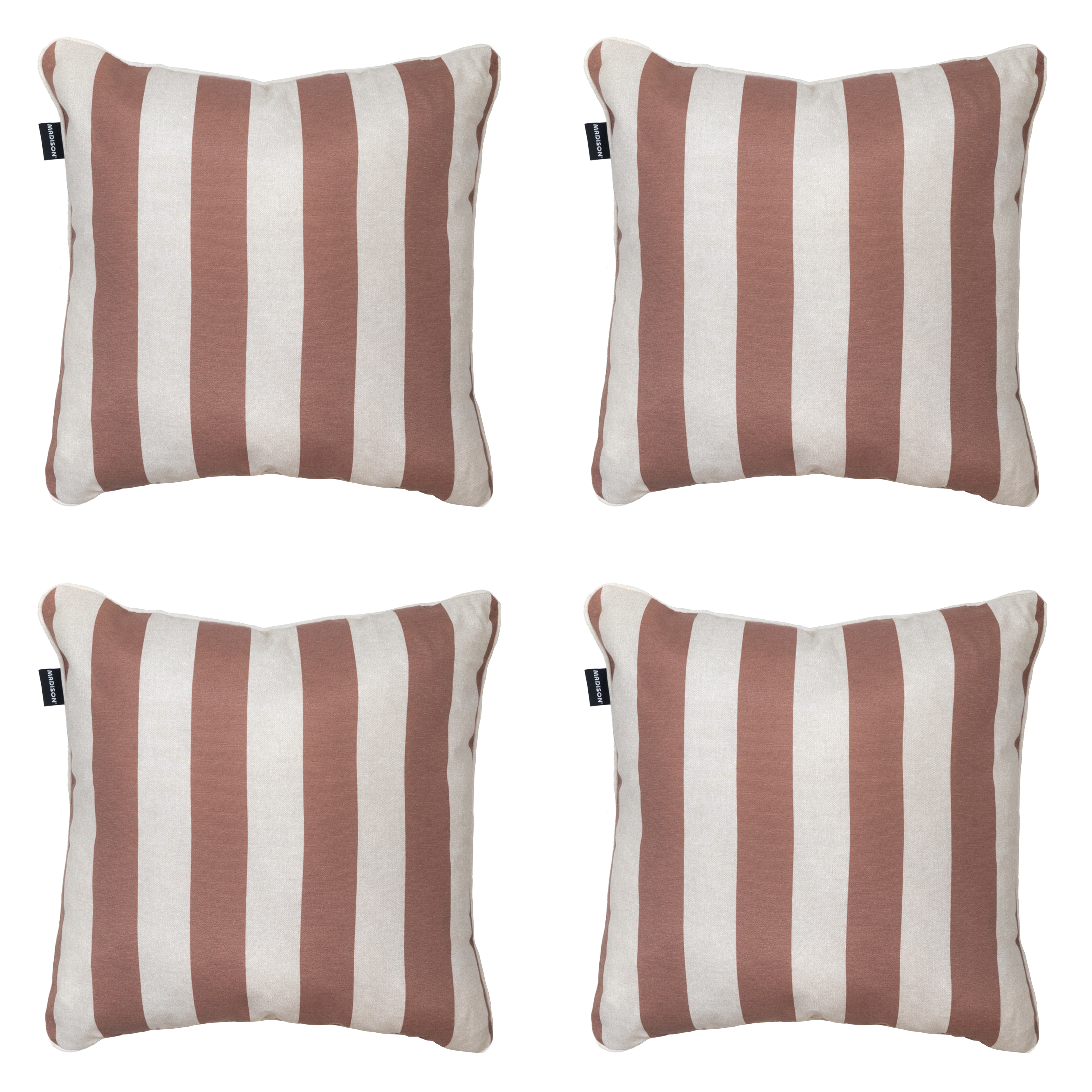 Madison sierkussen Amora - bruin - 50x50x10cm - set van 4