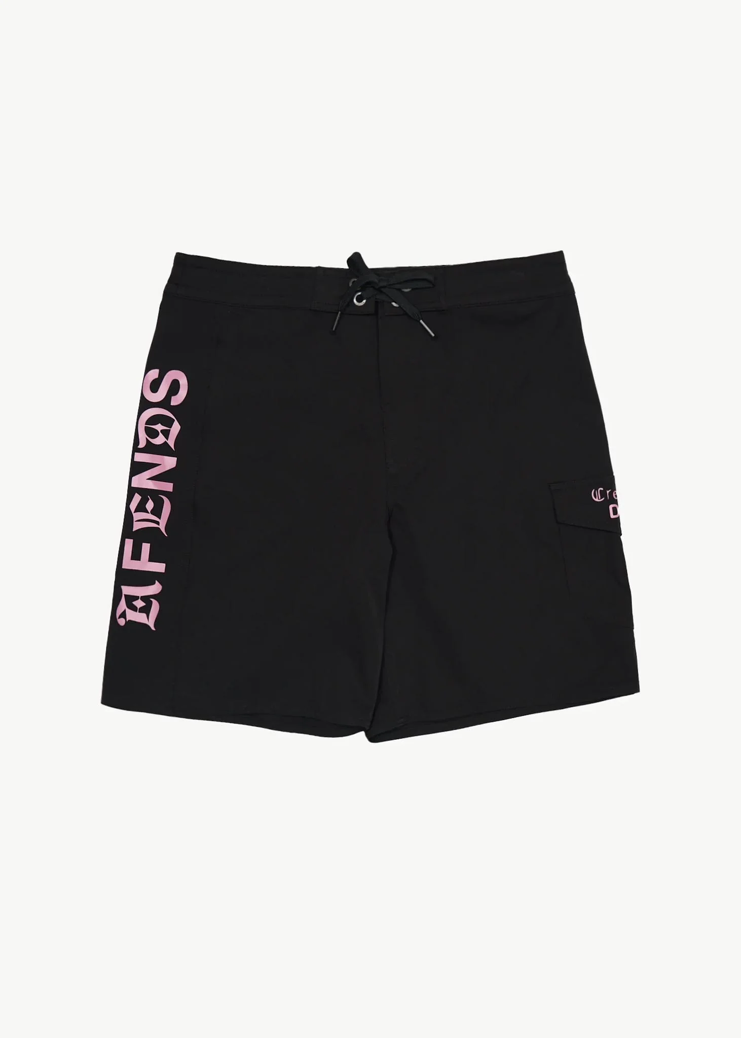 AFENDS Mens Mix Up - Surf Related V2 Boardshort 18 - Black