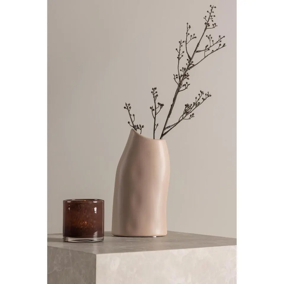 Nest of Nora Keramische vaas 23 cm - Licht roze