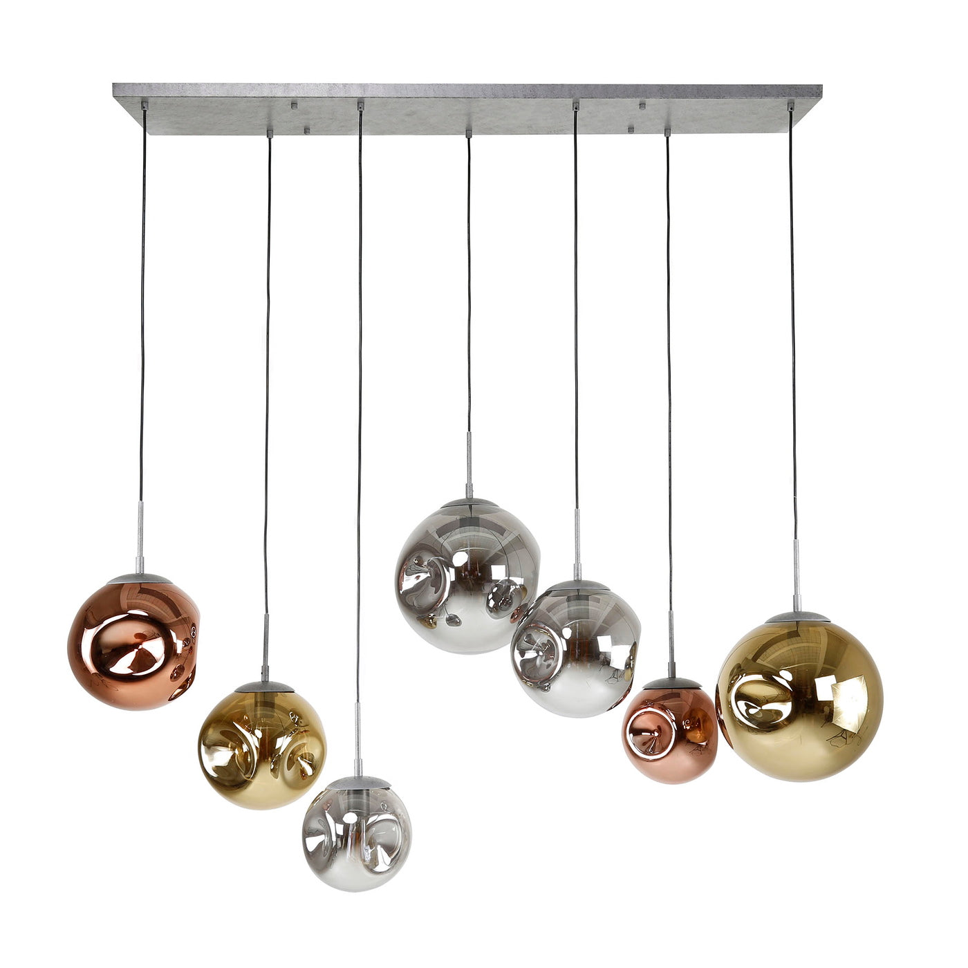 Giga Meubel Hanglamp Stellar - Zilver Metaal - 7-Lichts - 145x150x50cm
