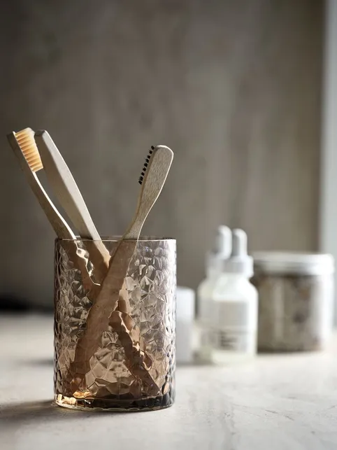 Tandbørsteholder GENEVAD brun genanvendt glas