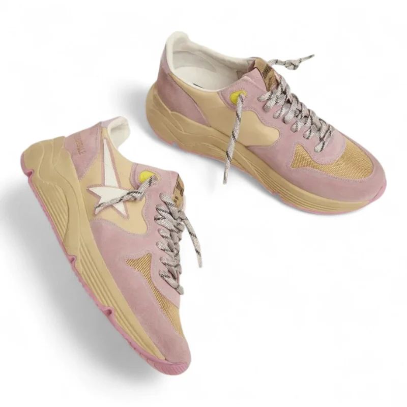 Pastel pink Running Sole sneakers with white star