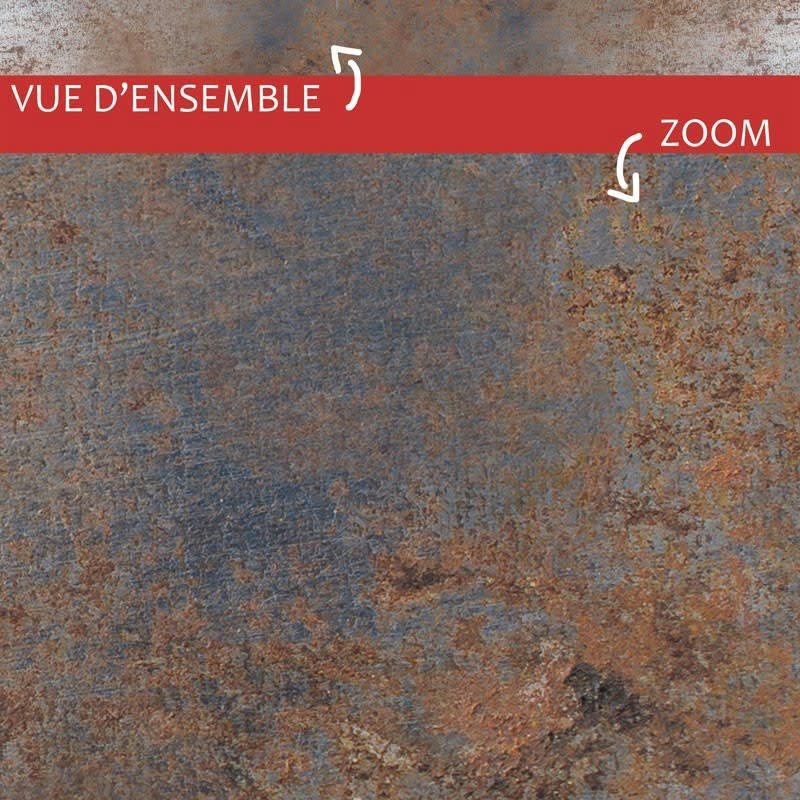 FULL METAL - Plinthe PVC lot de 10 L100xH. 8cm Marron Rouille Indus