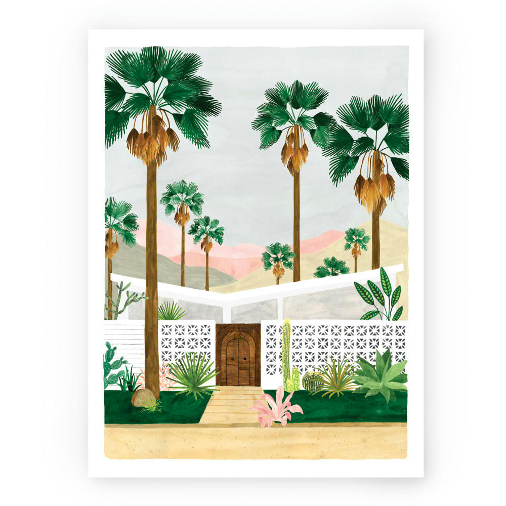 - Affiche illustrée motif Palmspring 30x40 cm