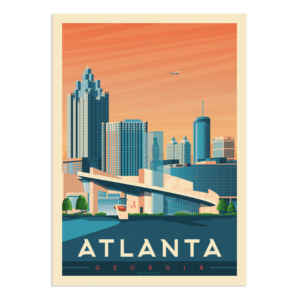 - Affiche Atlanta  30x40 cm