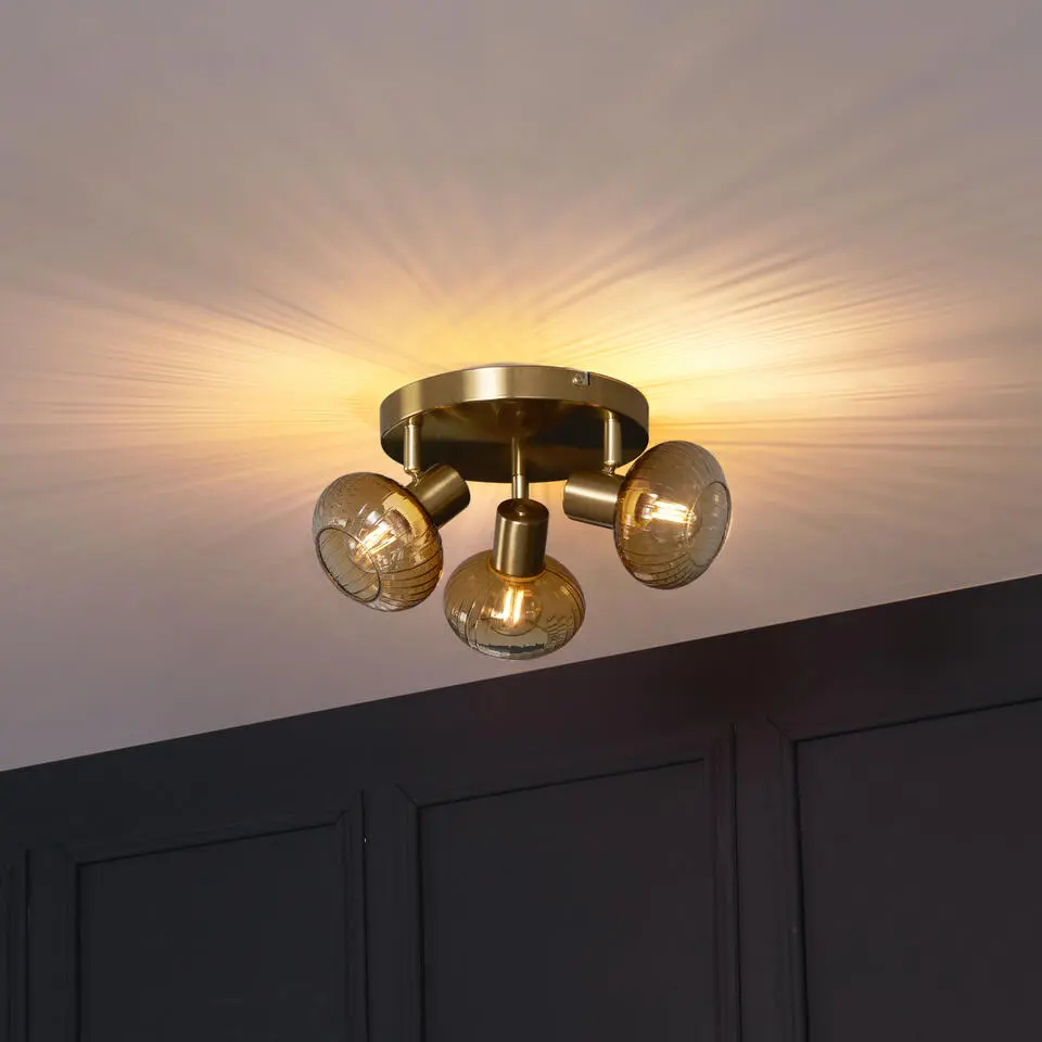 Qazqa spot teddy goudkleurig e14