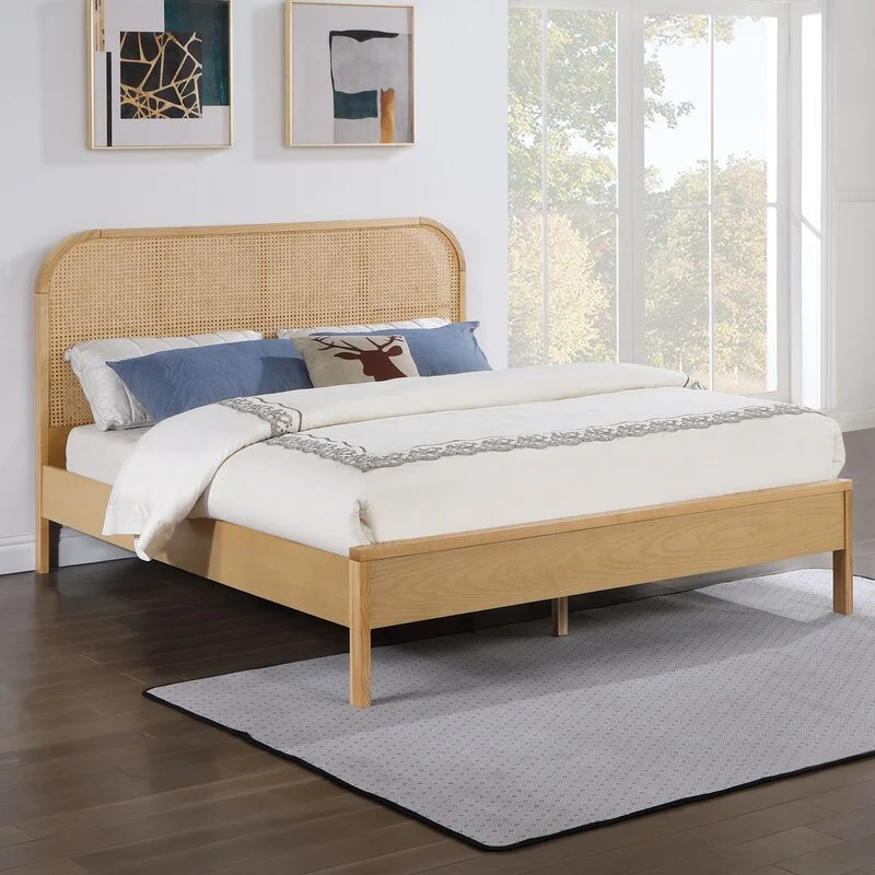 Best Master Furniture Ekraim Bohemian Coastal 5-Piece Rattan Bedroom Set