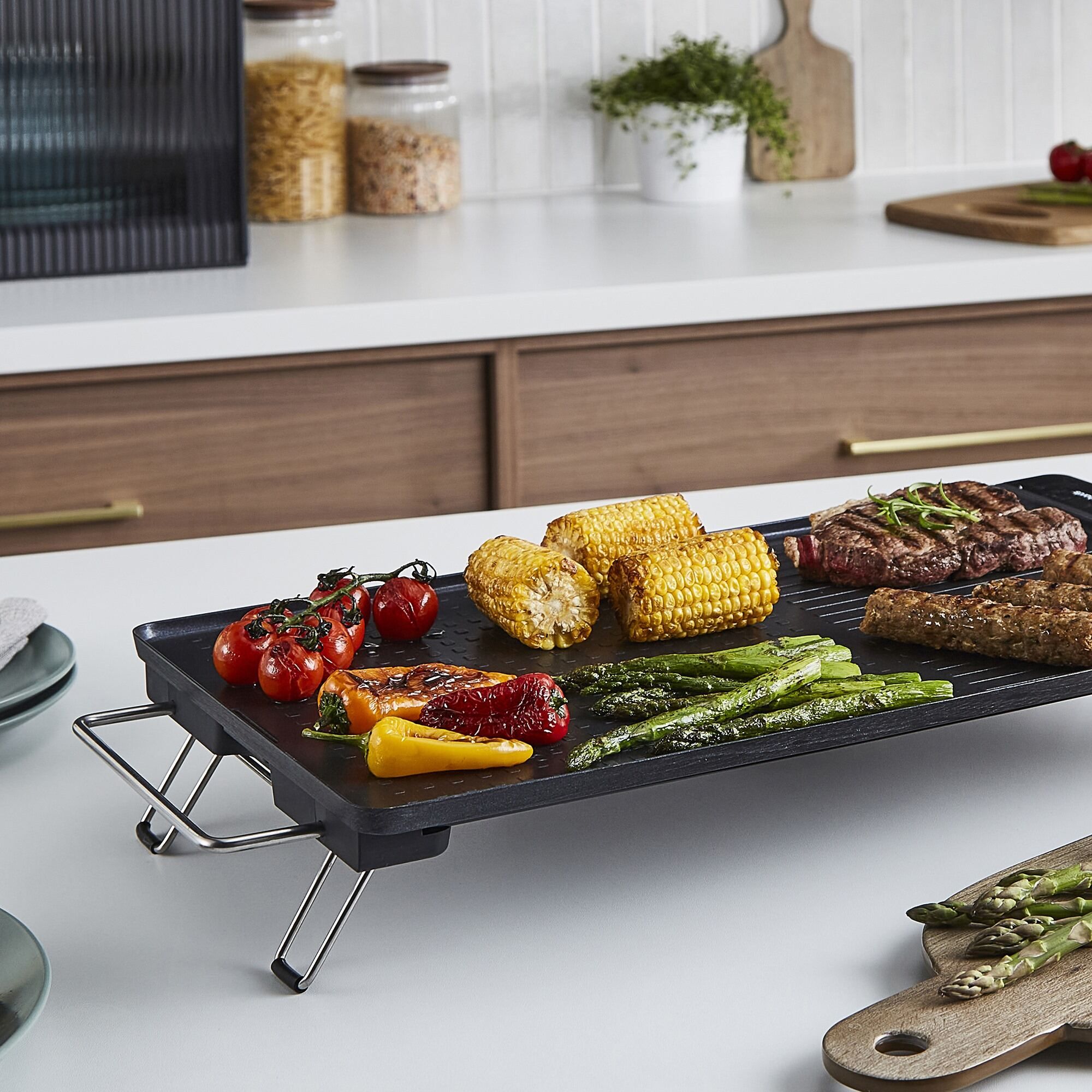 Morphy Richards Tabletop Electric teppanyaki Griddle BBQ Hot Plate 52 x 28CM