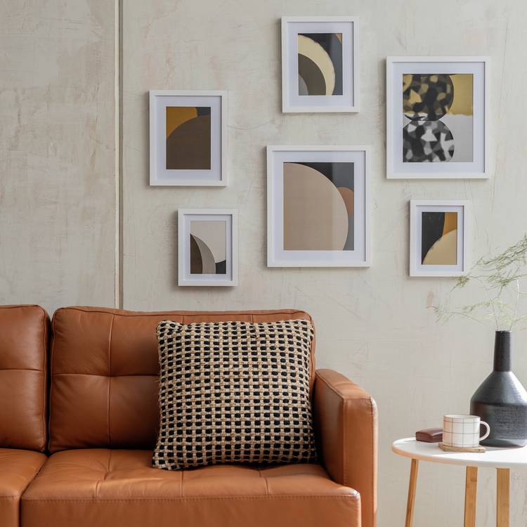 Habitat White Wooden 6 Pack Picture Frames - Mixed Sizes