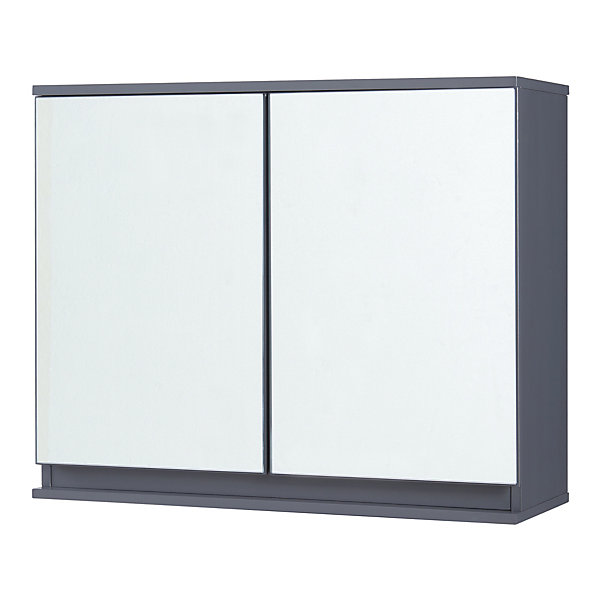 Armoire murale de salle de bains avec miroir Overath 60 x 20 x 50 cm gris en.casa