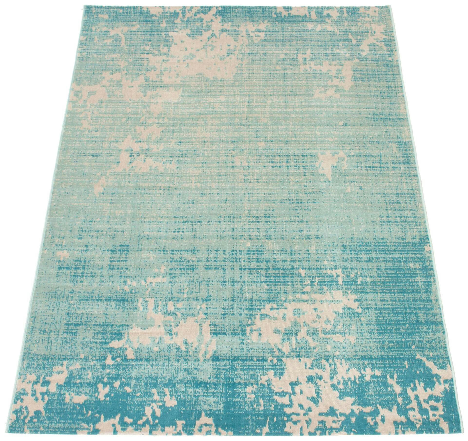 ECARPET Vivian Indoor Distressed/Overdyed Area Rug, Teal, Assorted Sizes