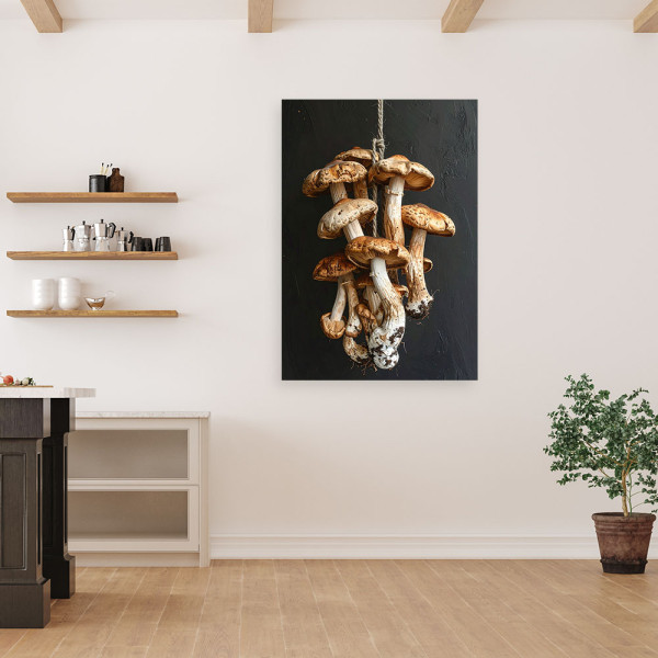 Obraz do kuchni restauracji baru jadalni, Suszone grzyby leśne 20x30
