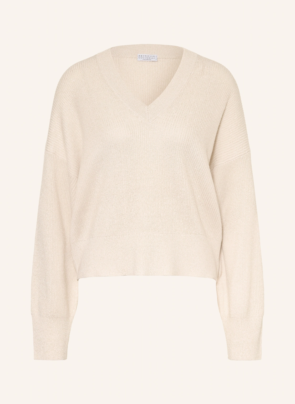 BRUNELLO CUCINELLI Cashmere-Pullover mit Glitzergarn