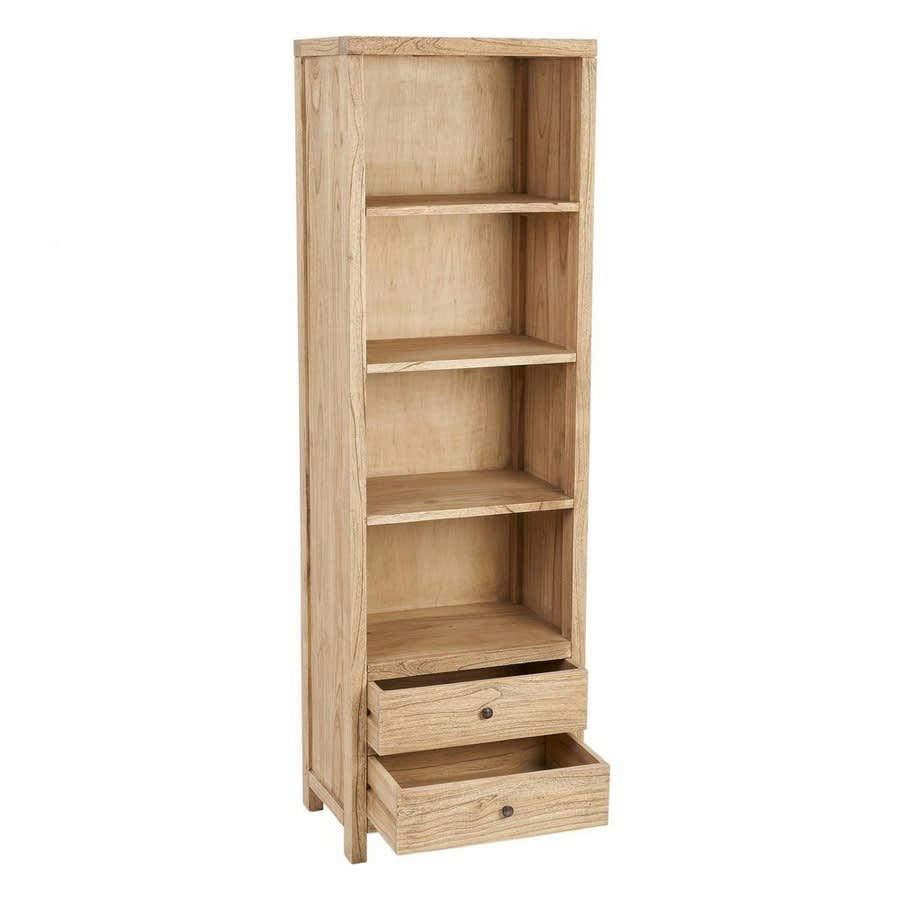 - Bibliothèque en bois de manguier naturel