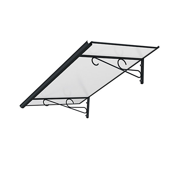 ARCTOM Auvent Mela 140x79, couleur anthracite RAL7016, plaque incolore