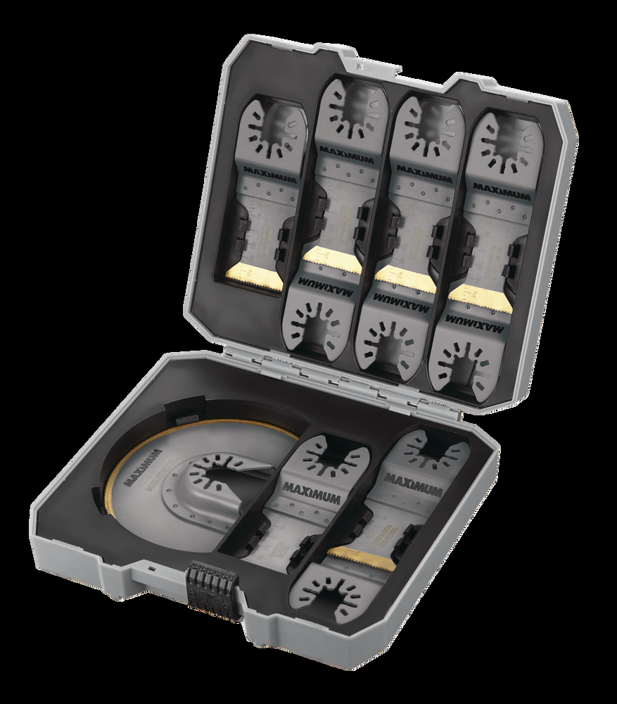MAXIMUM Oscillating Multi-Tool Wood/Metal Flush Cut & Semicircular Blade Multipack, 11-pc
