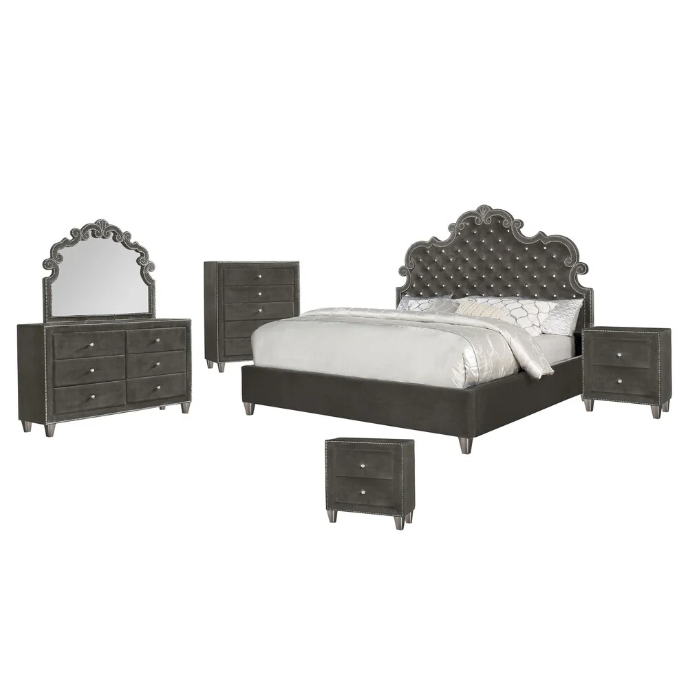 Best Quality Furniture 6-Piece Elena & Sierra Bedroom Set