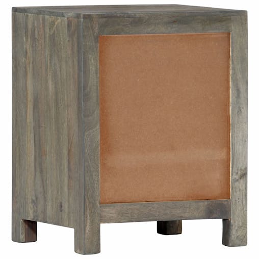 NNEVL Bedside Cabinet Grey 40x30x50 cm Solid Mango Wood