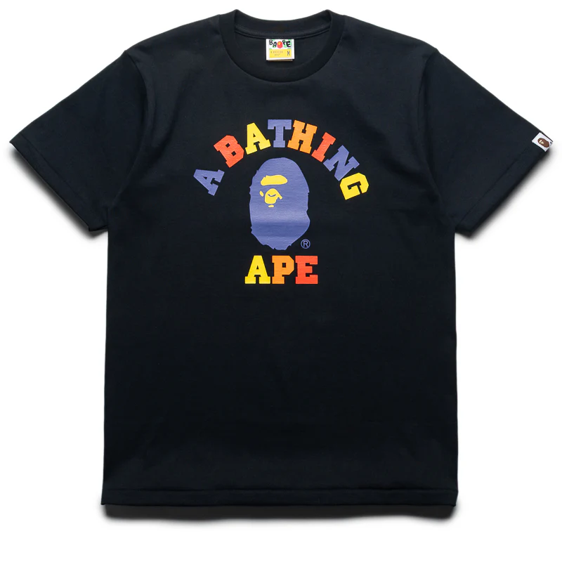 A Bathing Ape Colors College Tee - Black