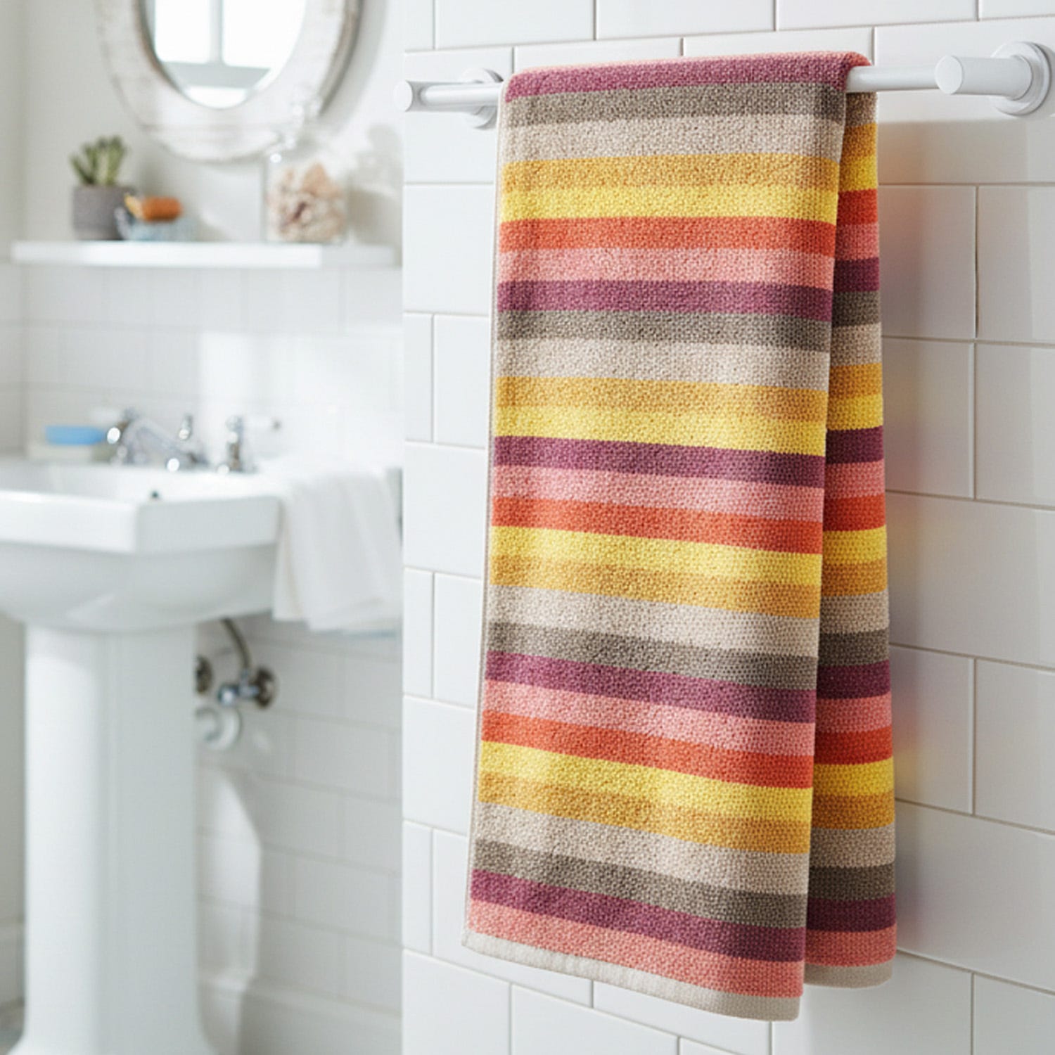 Telo doccia a righe 70x140 cm Warm