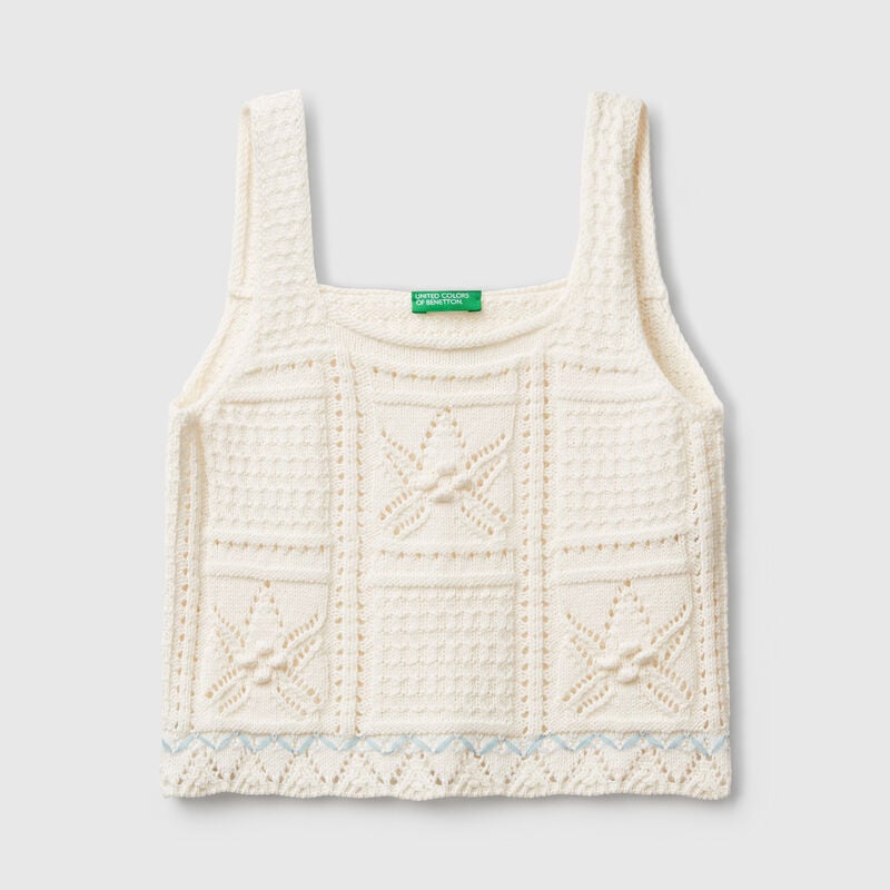 Knitted top with stars