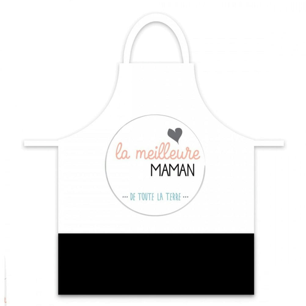 MAMAN - Tablier adulte à nouer en coton meilleure maman