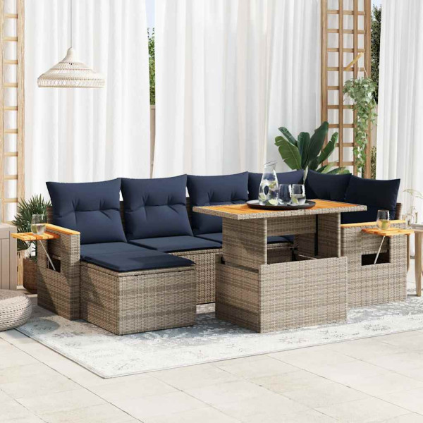 Zestaw Mebli Ogrodowych Stół Rattan Poduszki Do Ogrodu Na Taras Do Ogrodu