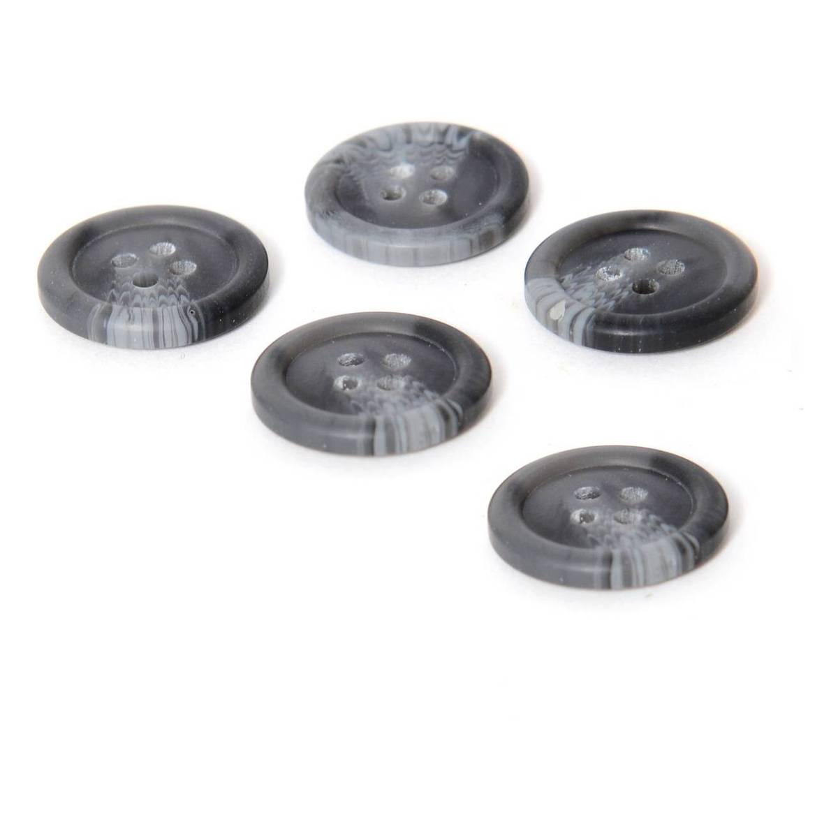 Hemline Assorted Basic Knitwear Button 5 Pack