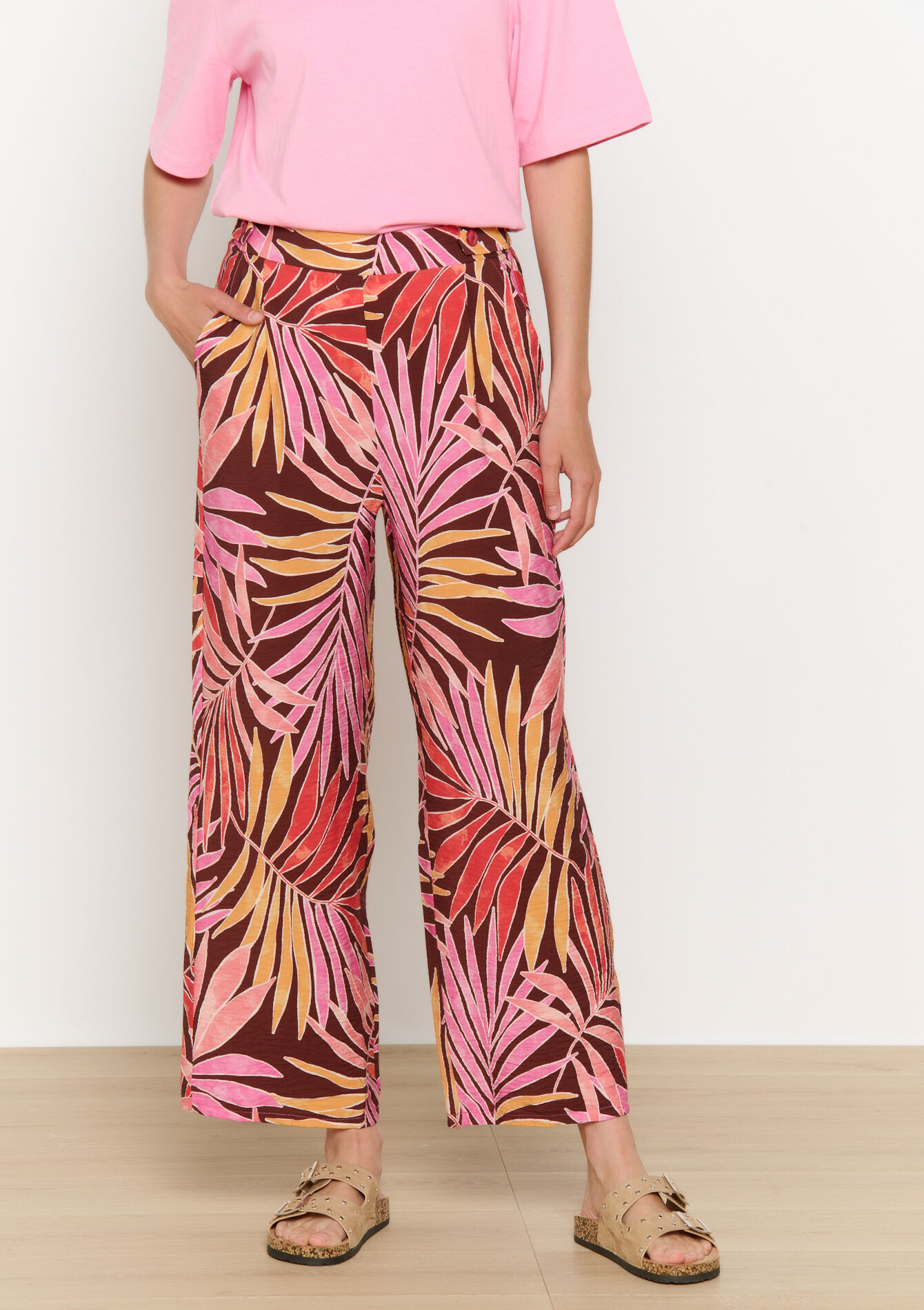 wijde broek met print