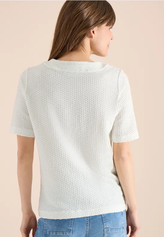 T-Shirt mit Rundhals mit Tunnelzug