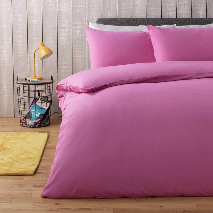 Habitat Polycotton Pink Bedding Set - Toddler