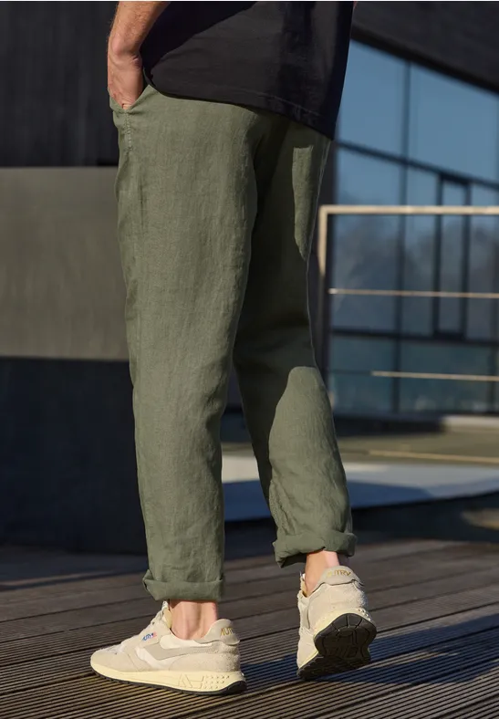 Straight Leg Chino aus Leinen