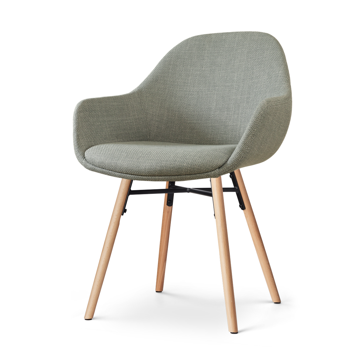 Nolon Nena-Mae Eetkamerstoel Saliegroen - Armleuning - Stof