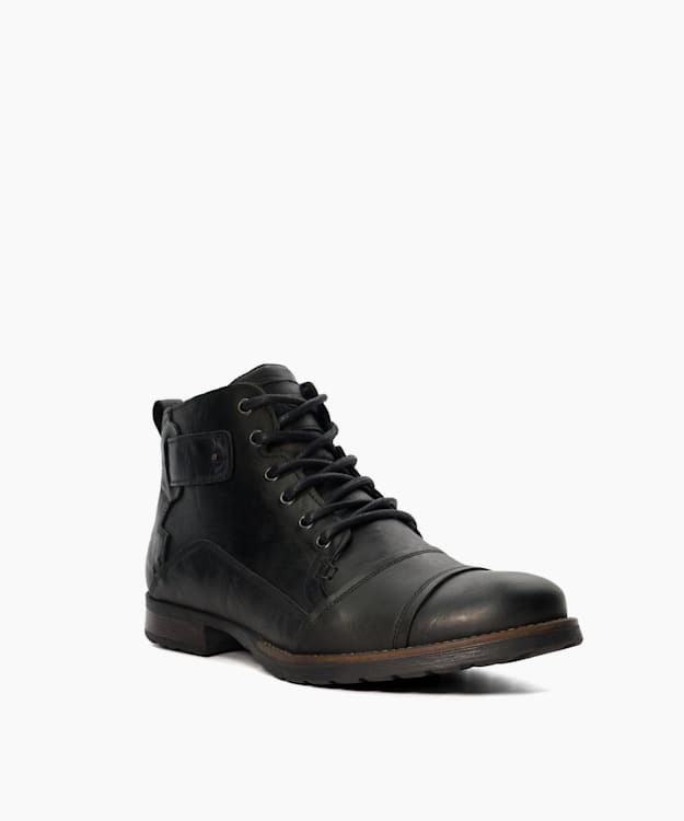 Simon Black - Casual Leather Lace Up Boots