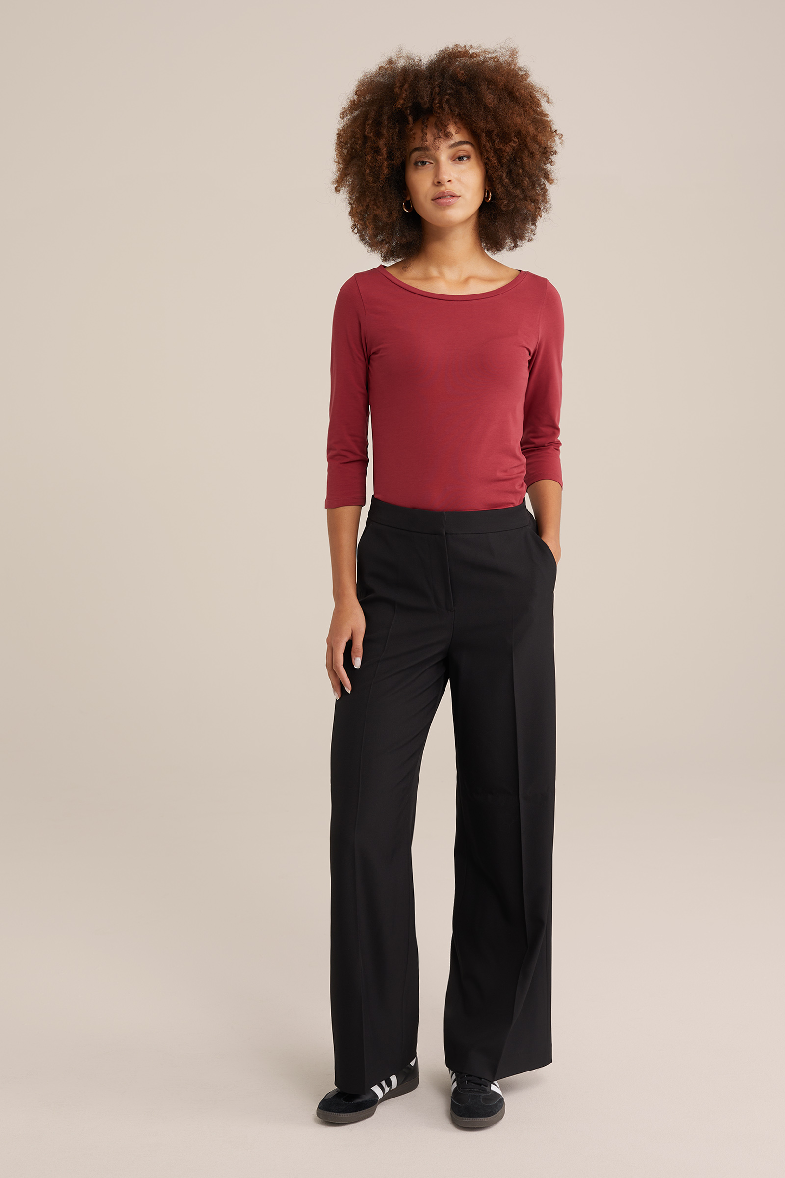 Dames T-shirt met driekwart mouwen