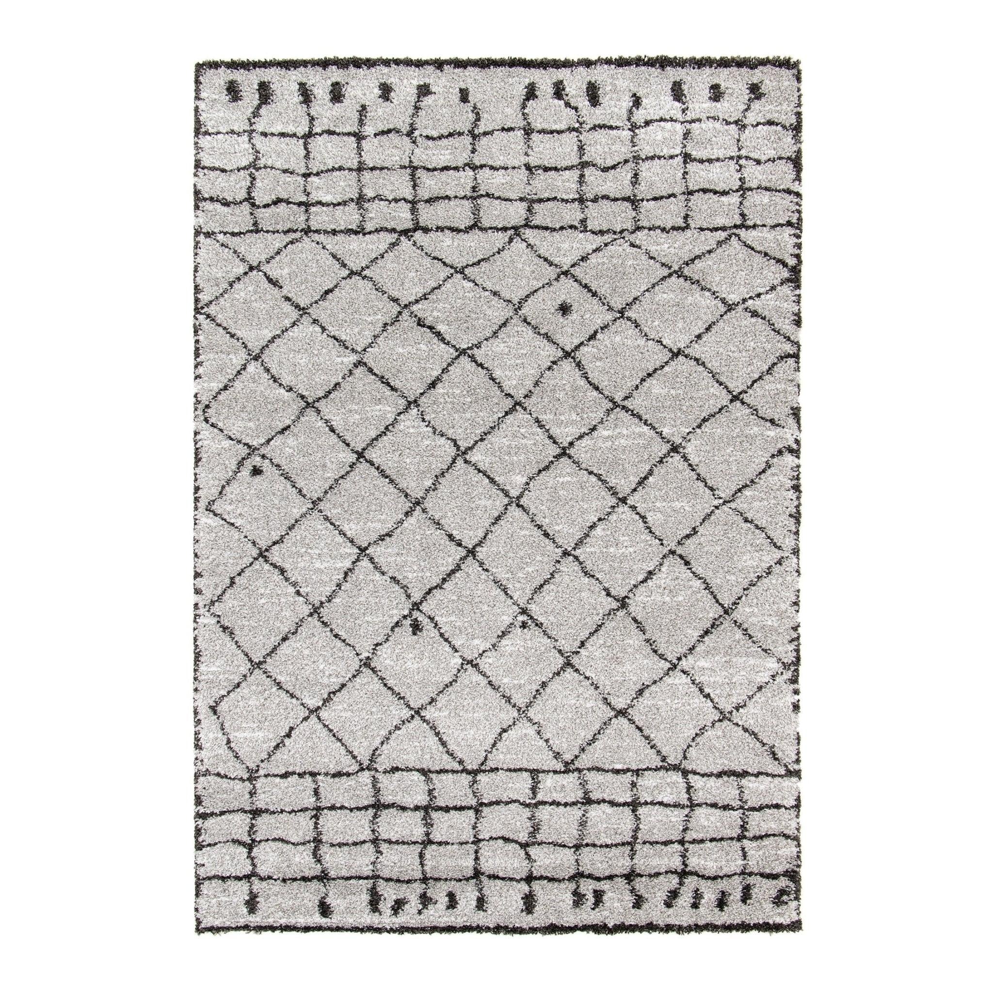 AFK Living vloerkleed Newport - shaggy - grijs - 80 x 150 cm