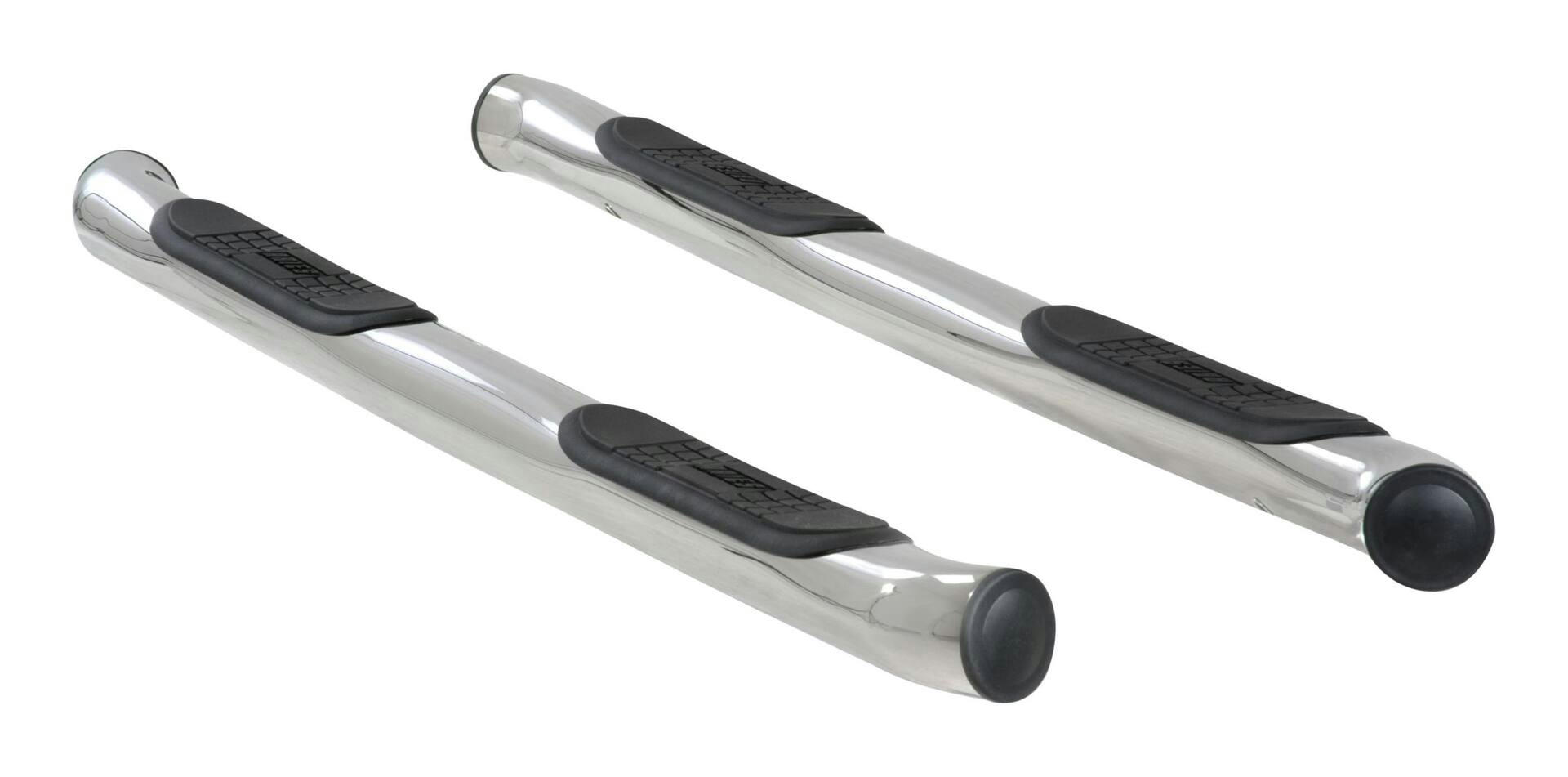 Aries Round Side Bars, Polished Stainless, 3-in