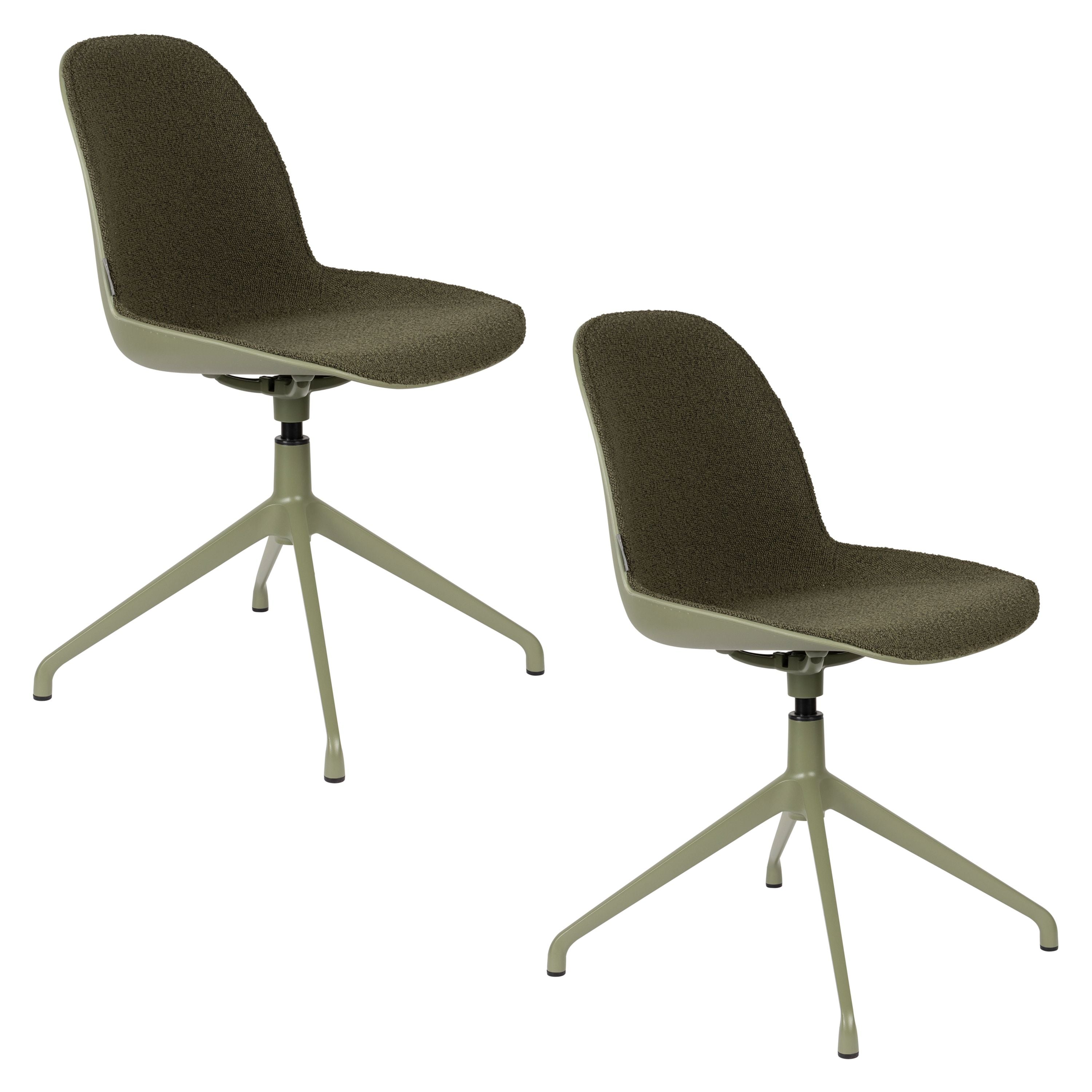 Zuiver Albert Kuip Swivel Eetkamerstoelen Groen - Set van 2