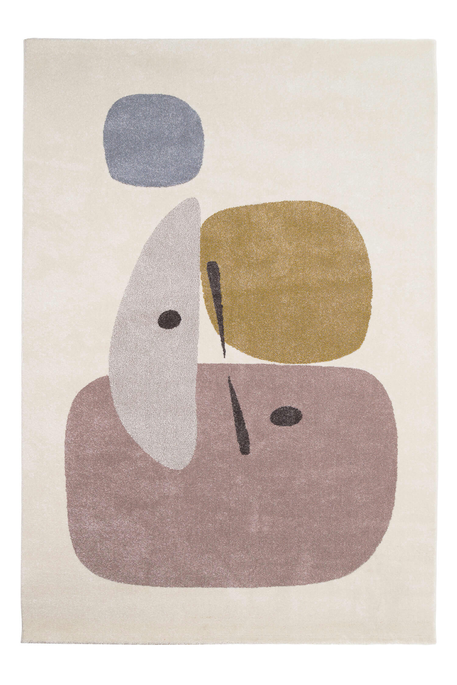 COLLAGE - Tapis design contemporain pastel 135x190, OEKO-TEX®