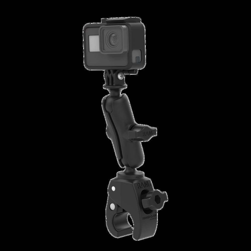 RAM® Tough-Claw Double Ball Mount with Universal Action Camera Adapter