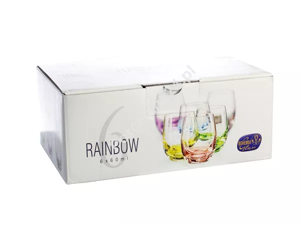 Kpl. kieliszków do wódki 60ml (6 szt) Bohemia - RAINBOW 4SB.RA.792992