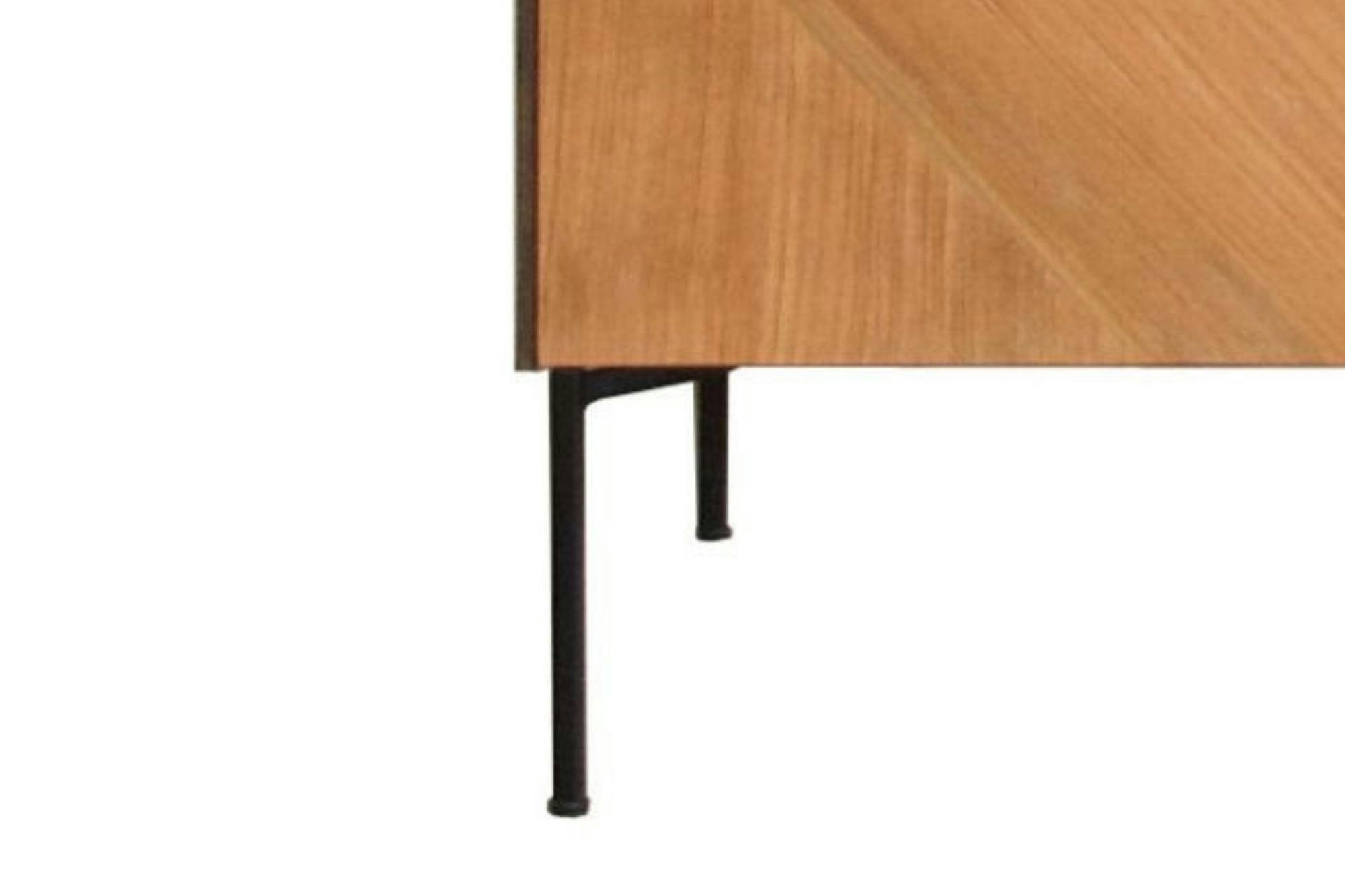 JAKARTA - Meuble TV en bois de teck et métal 130 cm