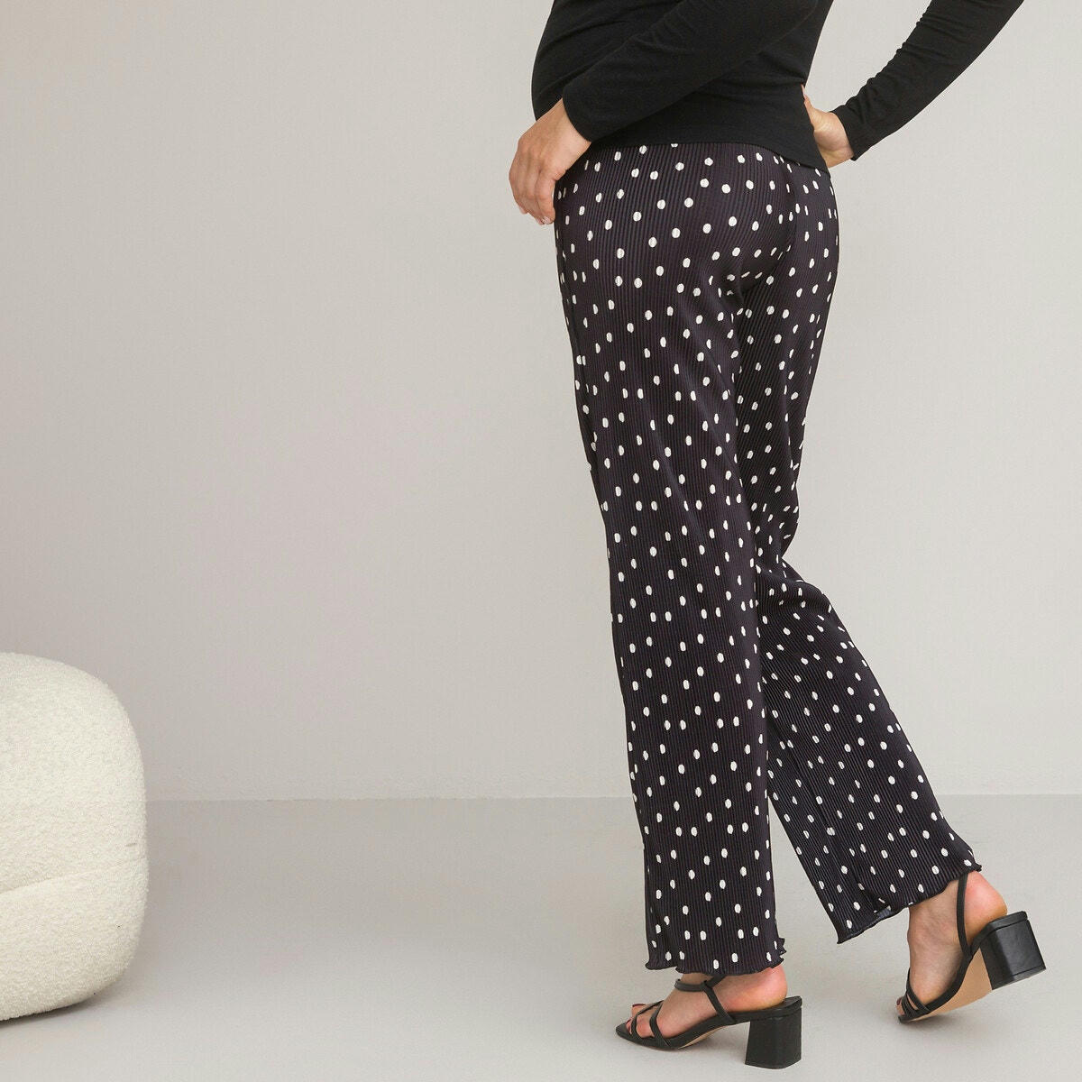 Pantalon de grossesse large à pois