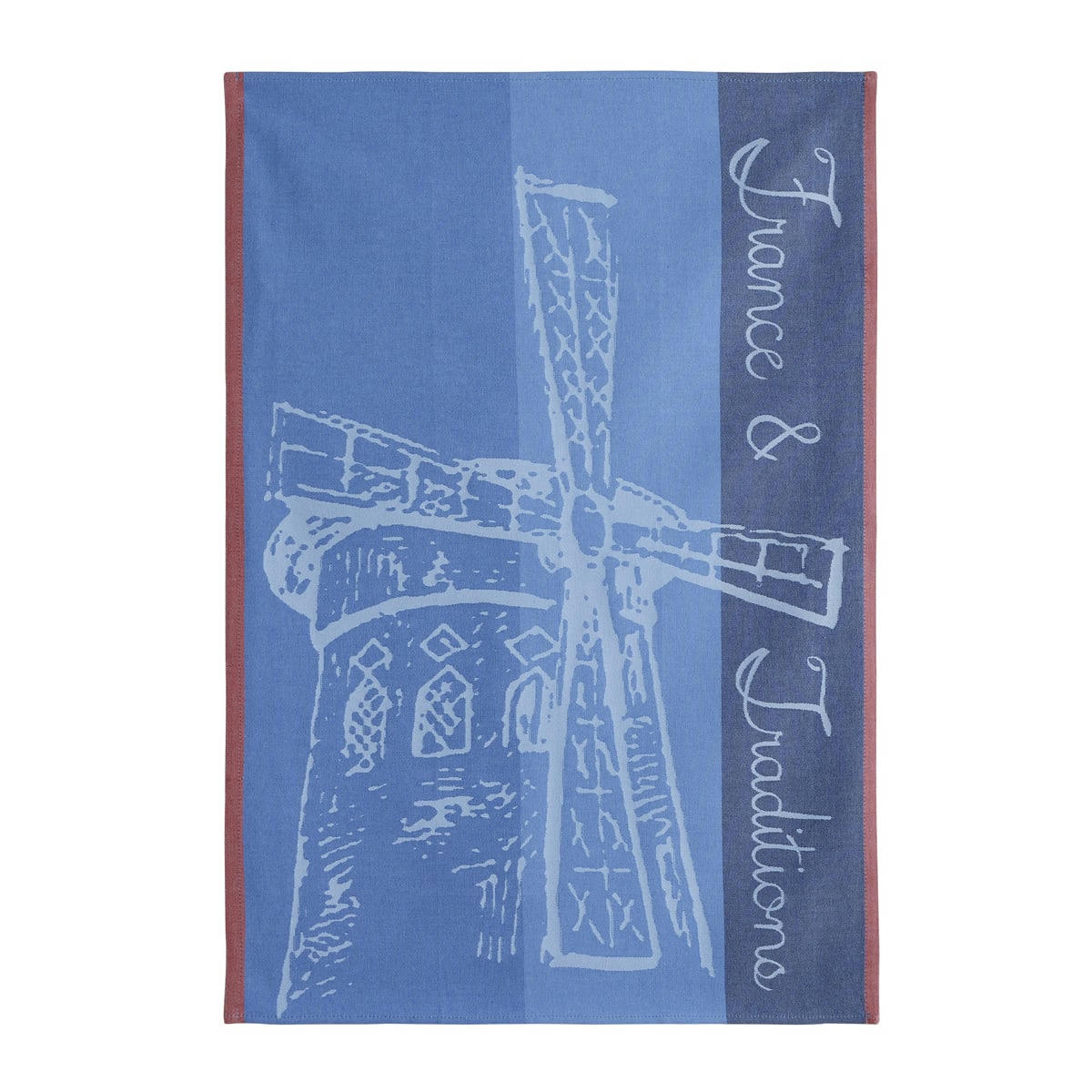 MOULIN ROUGE - Torchon en coton bleu 50x75