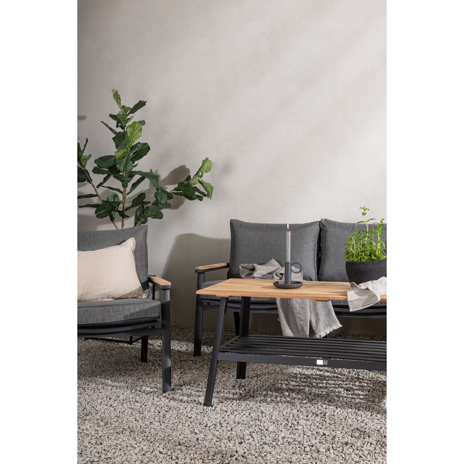 Venture Home Brasilia Bankstel - Zwart