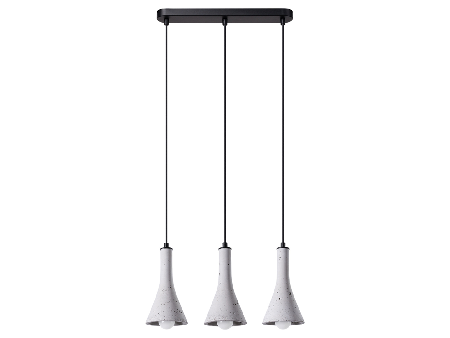 Lampa wisząca Rea 3-punktowa 110 cm betonowa szara